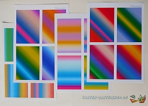 Design Farbverlauf auf Leinenpapier