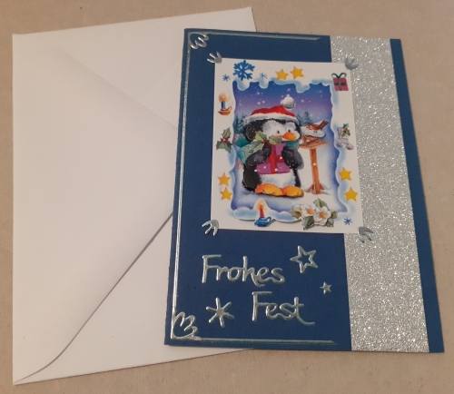 Mini-Karte - Frohes Fest - Nr.446 - Handarbeit