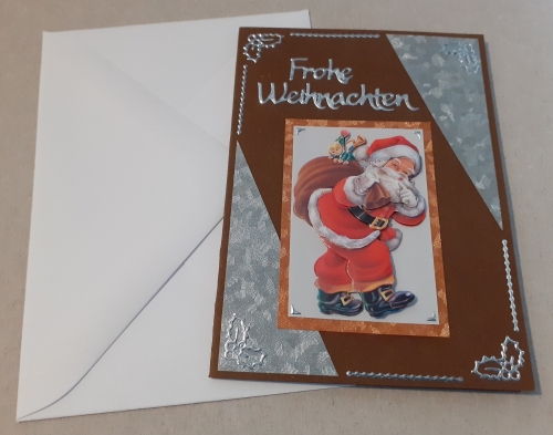 Mini-Karte - Frohe Weihnachten - Nr.487 - Handarbeit