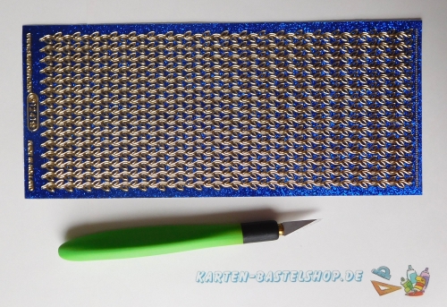 Glitter-Sticker - Bltterranke / Bordre - glitter-blau - 1241