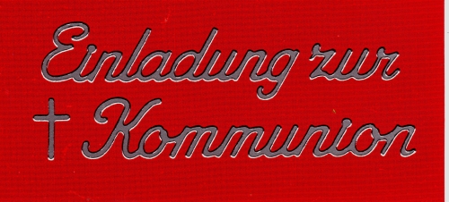 Sticker - Einladung zur Kommunion - silber - 497