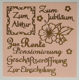 JEJE-Sticker - Jubilum / Abitur / Texte - gold - 3949