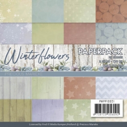 Paperpack - 23 Bgen - Winterflowers - Precious Marieke