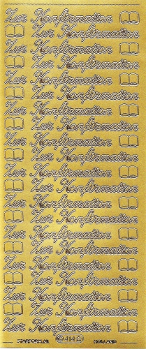 Sticker - Zur Konfirmation - gold - 414