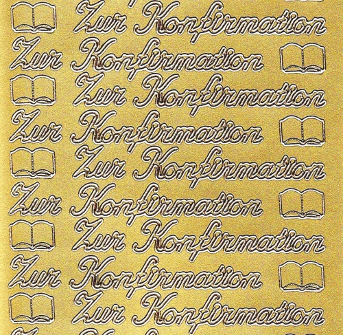 Sticker - Zur Konfirmation - gold - 414