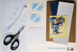 Mini-Bastelset Wintergre fr 3 Karten