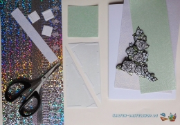 Mini-Bastelset Winterrosen fr 3 Karten