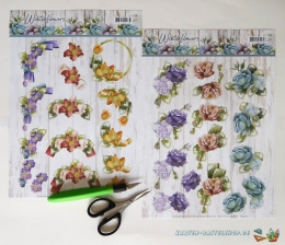 Das kleine Bastelset Geburtstagsgre fr 6 Karten (mit Schneidebgen)