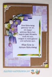 Das kleine Bastelset Geburtstagsgre fr 6 Karten (mit Schneidebgen)