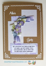 Das kleine Bastelset Geburtstagsgre fr 6 Karten (mit Stanzbgen)