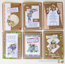 Das kleine Bastelset Geburtstagsgre fr 6 Karten (mit Stanzbgen)