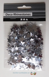 Stasssteine - Sterne - silber - 360 Stck - Schmucksteine