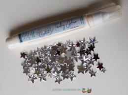 Stasssteine - Sterne - silber - 360 Stck - Schmucksteine