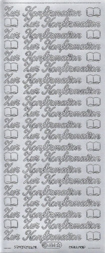 Sticker - Zur Konfirmation - silber - 414