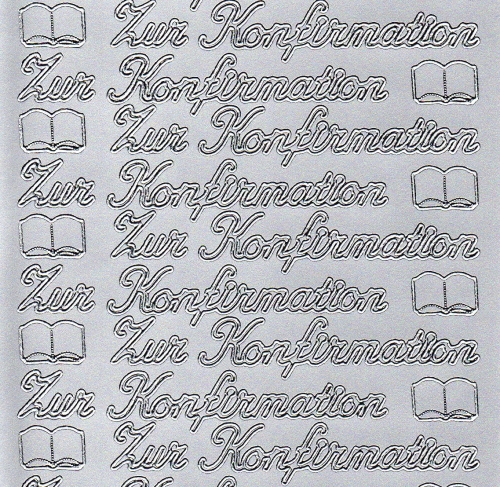 Sticker - Zur Konfirmation - silber - 414