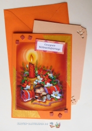 3D-Karte - Gesegnete Weihnachtsfeiertage - Nr.586 - Handarbeit