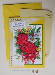 3D-Karte - Die Besten Wnsche zum Fest - Nr.588 - Handarbeit