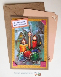 3D-Karte - Ein geruhsames Weihnachtsfest - Nr.590 - Handarbeit