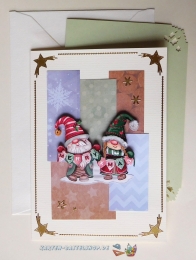 3D-Karte - Merry XMAS / Wichtel - Nr.597 - Handarbeit