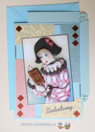 3D-Karte - Einladung - Nr.606 - Handarbeit