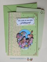 3D-Karte - Einen lieben Frhlingsgru - Nr.612 - Handarbeit