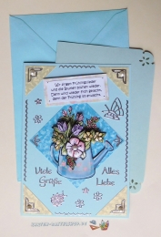 3D-Karte - Viele Gre / Alles Liebe / Frhling - Nr.613 - Handarbeit