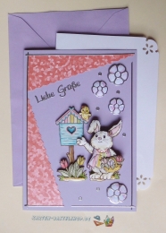 3D-Karte - Liebe Gre / Ostern - Nr.618 - Handarbeit