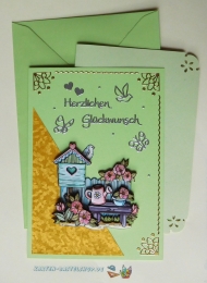 3D-Karte - Herzlichen Glckwunsch - Nr.622 - Handarbeit
