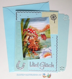 3D-Karte - Viel Glck - Nr.642 - Handarbeit