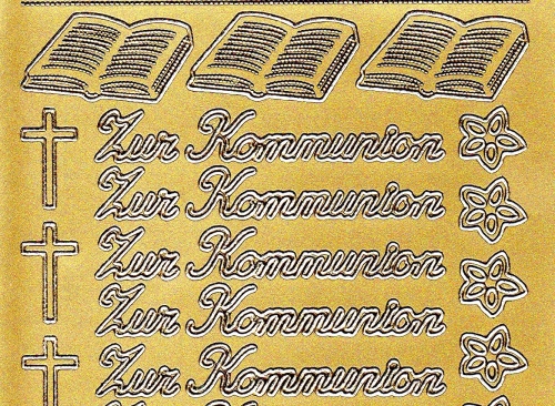 Sticker - Zur Kommunion - gold - 413
