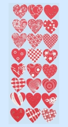 Softysticker Herzen 2 rot von HobbyFun