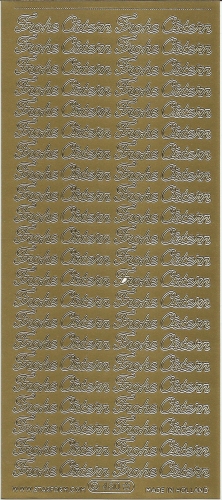 Sticker - Frohe Ostern - gold - 480