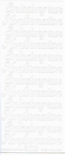 Sticker - Einladung zur Konfirmation - wei - 498