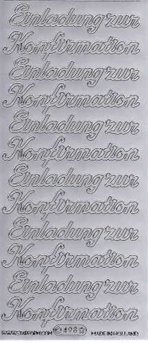 Sticker - Einladung zur Konfirmation - silber - 498
