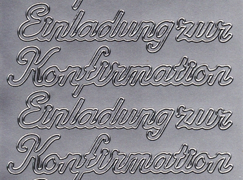 Sticker - Einladung zur Konfirmation - silber - 498