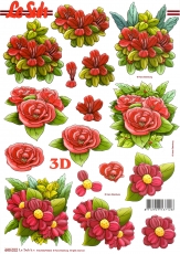 3D-Stanzbogen Blumen von LeSuh (680.022)