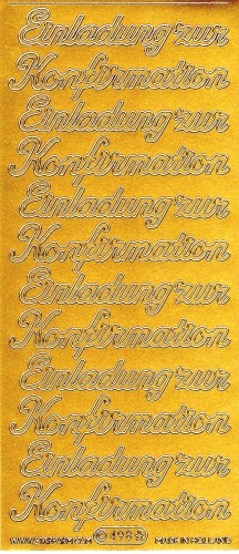 Sticker - Einladung zur Konfirmation - gold - 498
