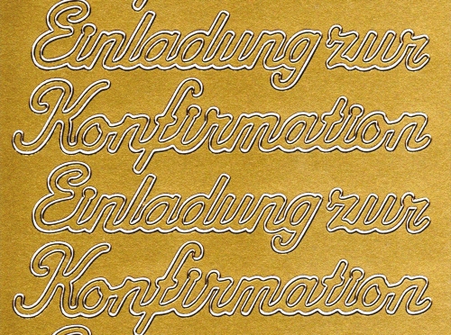 Sticker - Einladung zur Konfirmation - gold - 498