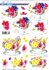 3D-Stanzbogen Blumen von LeSuh (680.029)