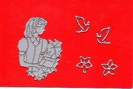 Sticker - Konfirmation / Kommunion Mdchen - silber - 889