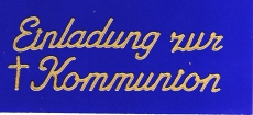 Sticker - Einladung zur Kommunion - gold - 497