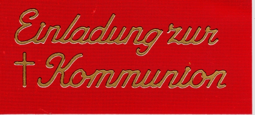 Sticker - Einladung zur Kommunion - gold - 497