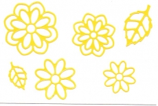 Sticker - Blumen 19 - hellgelb - 1113