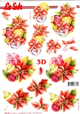 3D-Stanzbogen Weihnachtsdeko in Rot von LeSuh (680.046)