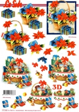 3D-Stanzbogen Geschenke im Korb von LeSuh (680.064)