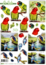 3D-Stanzbogen Papagei von LeSuh (680.081)