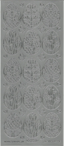 Sticker - Ostern - silber - 898