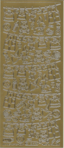 Sticker - Babysachen - gold - 128
