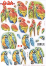 3D-Stanzbogen Papagei von LeSuh (680.107)