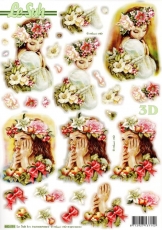 3D-Stanzbogen Blumenmdchen von LeSuh (680.093)